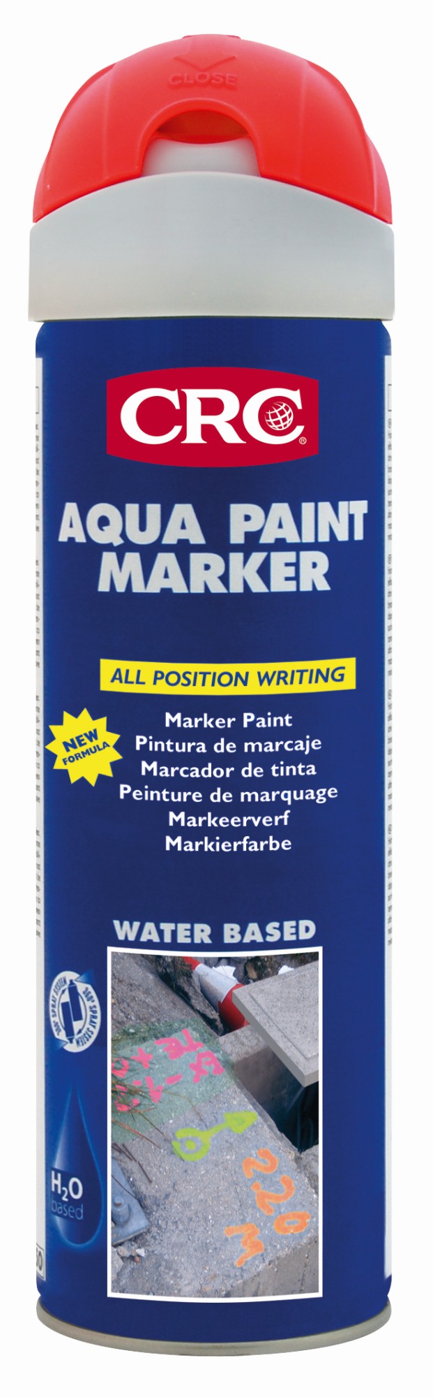 AQUA PAINT MARKER FLUO ROJO 500 ML
